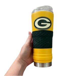 NFL Green Bay Packers Yellow and Green Tumbler Travel Coffee Cup 24 oz